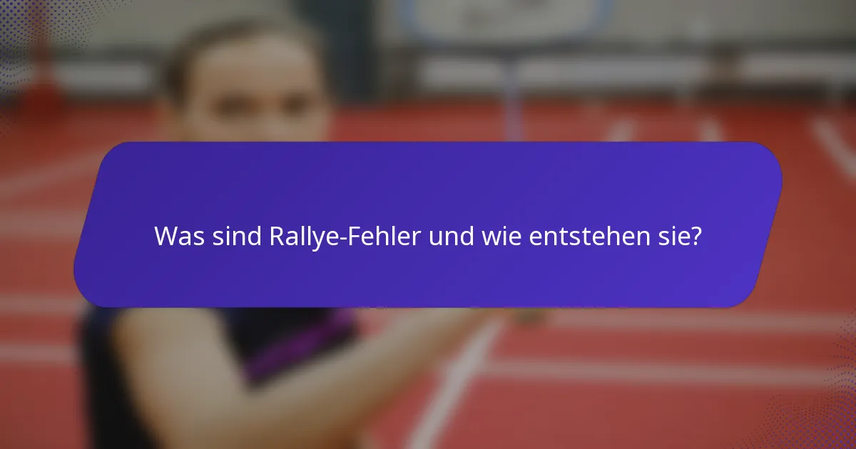 Was sind Rallye-Fehler und wie entstehen sie?