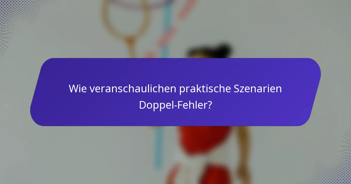 Wie veranschaulichen praktische Szenarien Doppel-Fehler?
